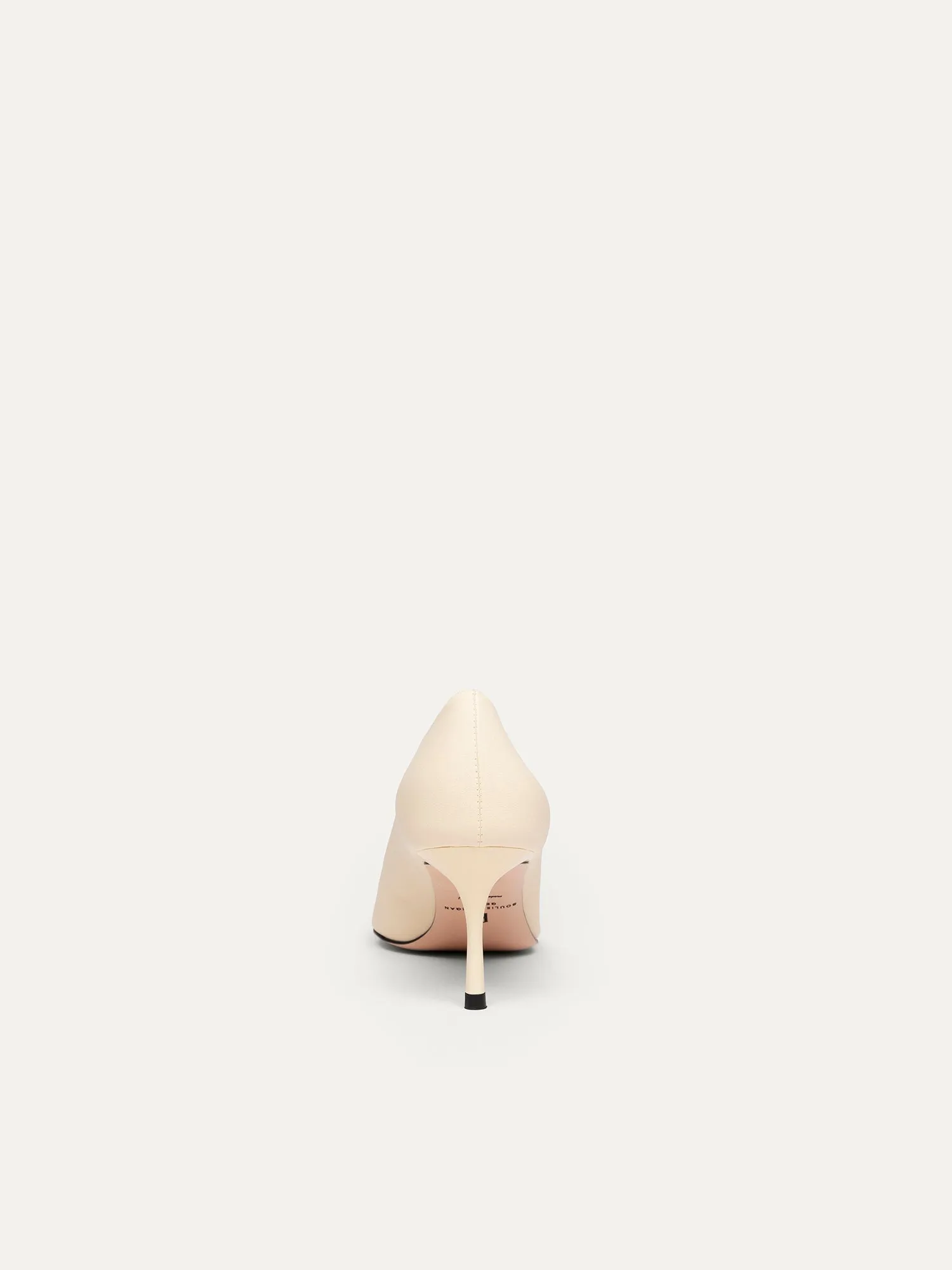 10h lundi au bureau Escarpins en simili cuir vegan | Beige clair