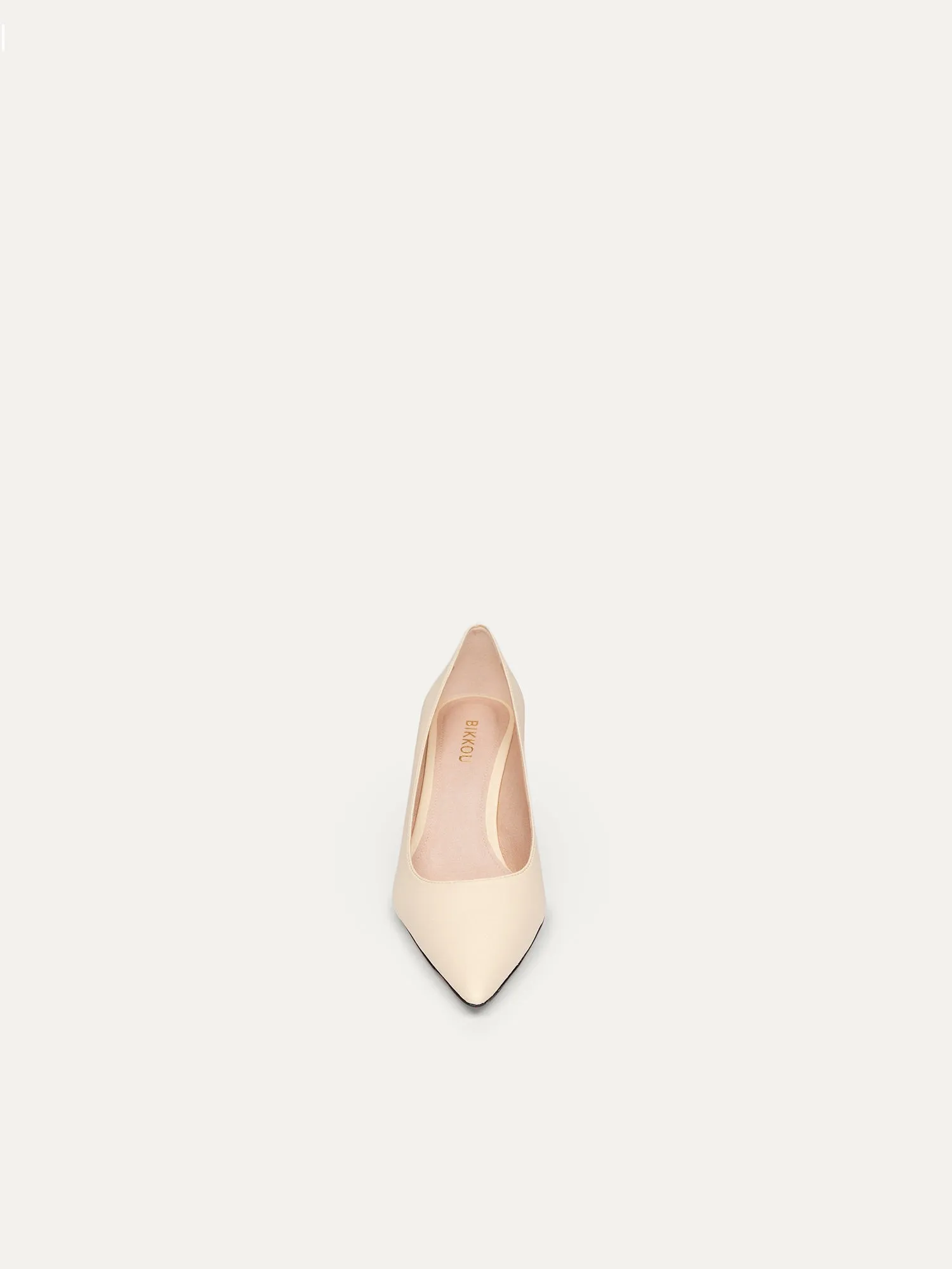 10h lundi au bureau Escarpins en simili cuir vegan | Beige clair