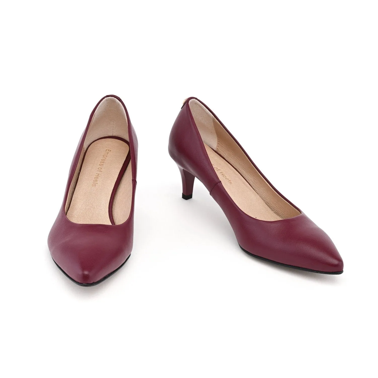 Talons 55mm en Cuir Végétal de Pomme | Extase Bordeaux