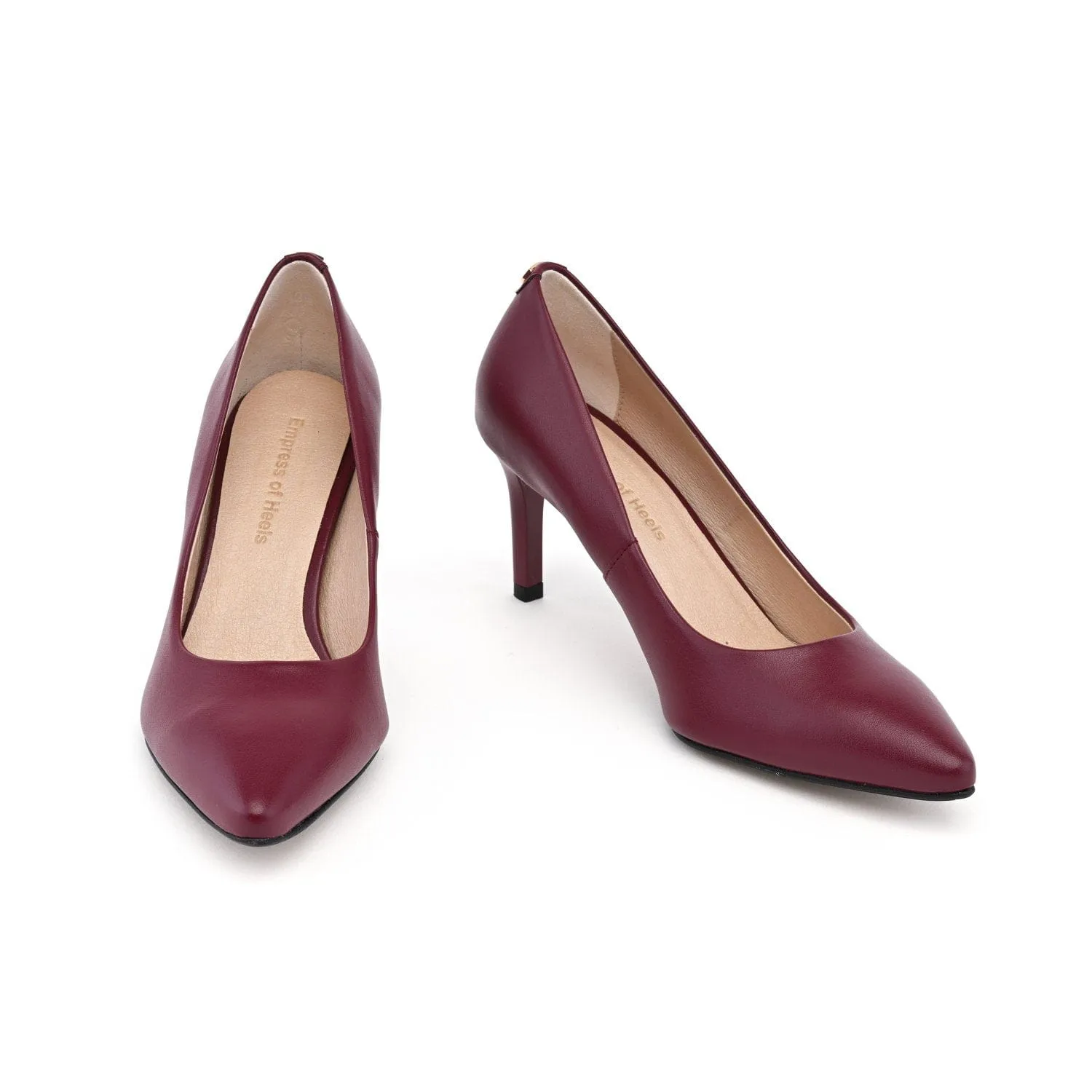 Talons 75mm en Cuir Végétal de Pomme | Extase Bordeaux