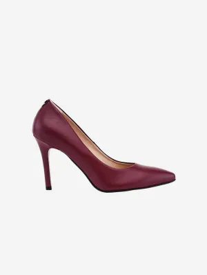 Talons 95mm en similicuir végan pomme | Extase bordeaux
