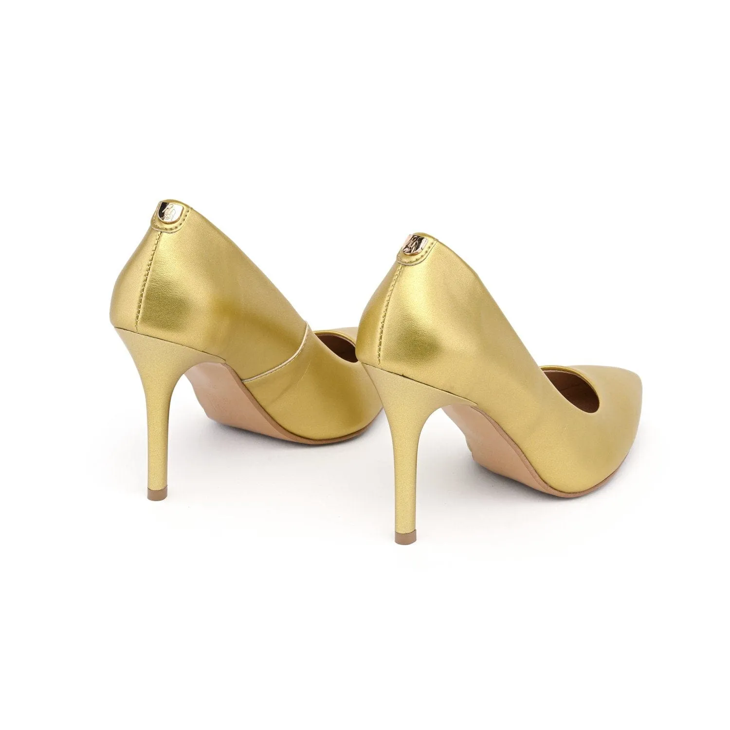 Talons 95mm en Cuir Végétal de Pomme | Glamour Doré