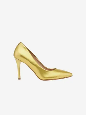 Talons 95mm en Cuir Végétal de Pomme | Glamour Doré