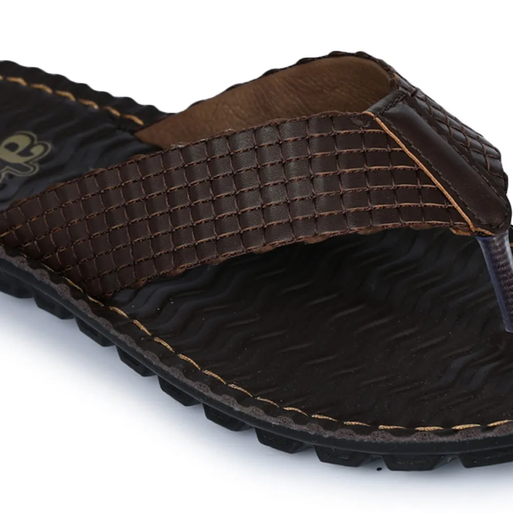 A-HA Pantoufles Décontractées Marron Pour Hommes 2137-11 Par Liberty