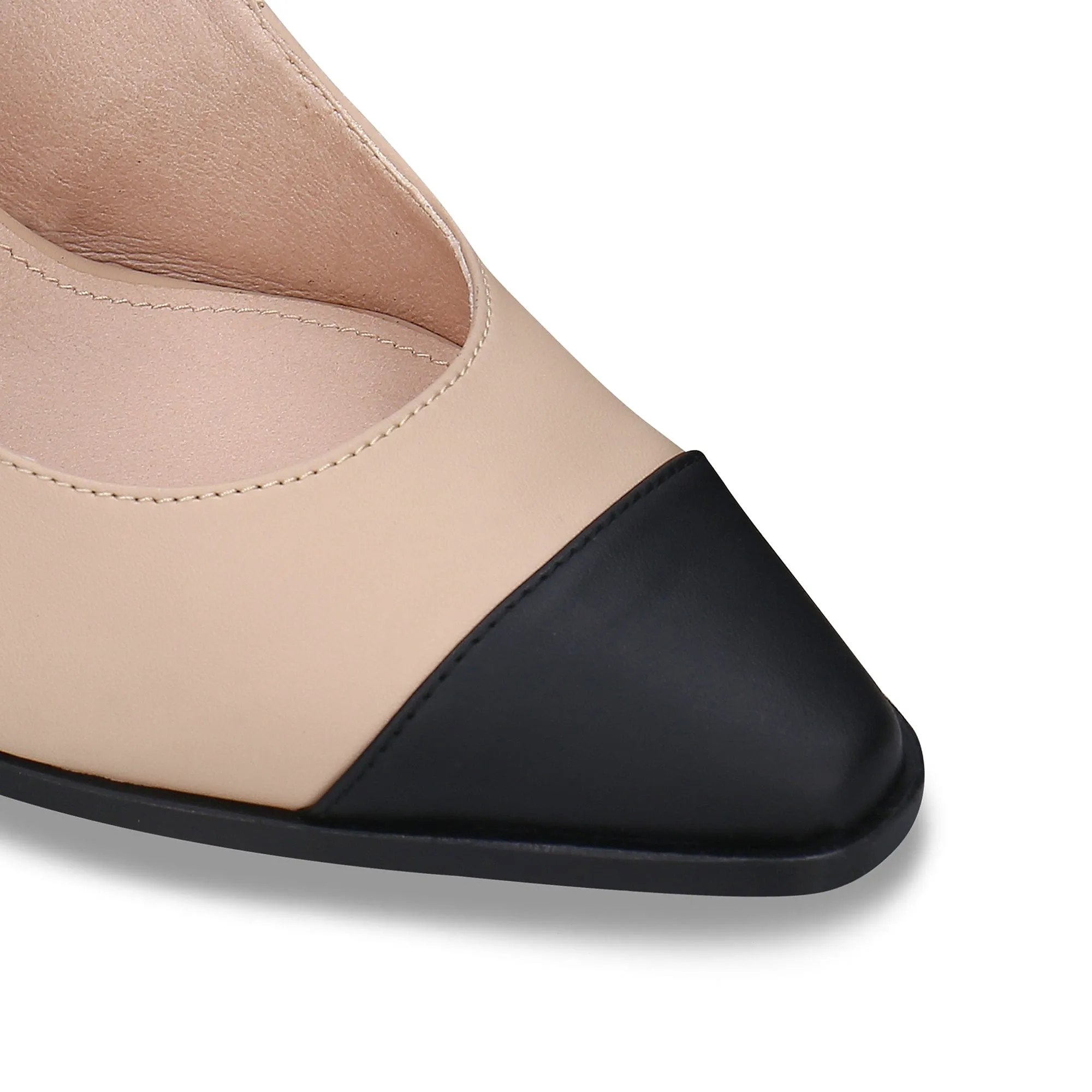 Escarpins Slingback Adel Vegan en Cuir de Pomme | Beige