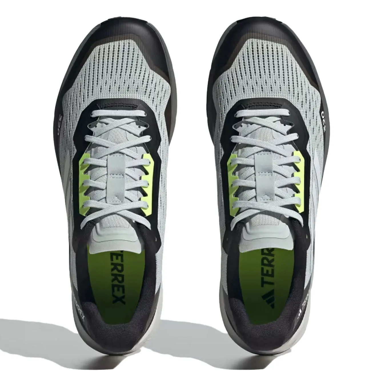 Adidas Terrex Agravic Flow 2.0 Chaussures de Trail Wonder Argent / Blanc Cristal / Jaune Lucide