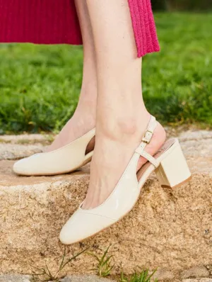 Escarpins Vegan à Talons Alice Recycled | Vernis Vanille