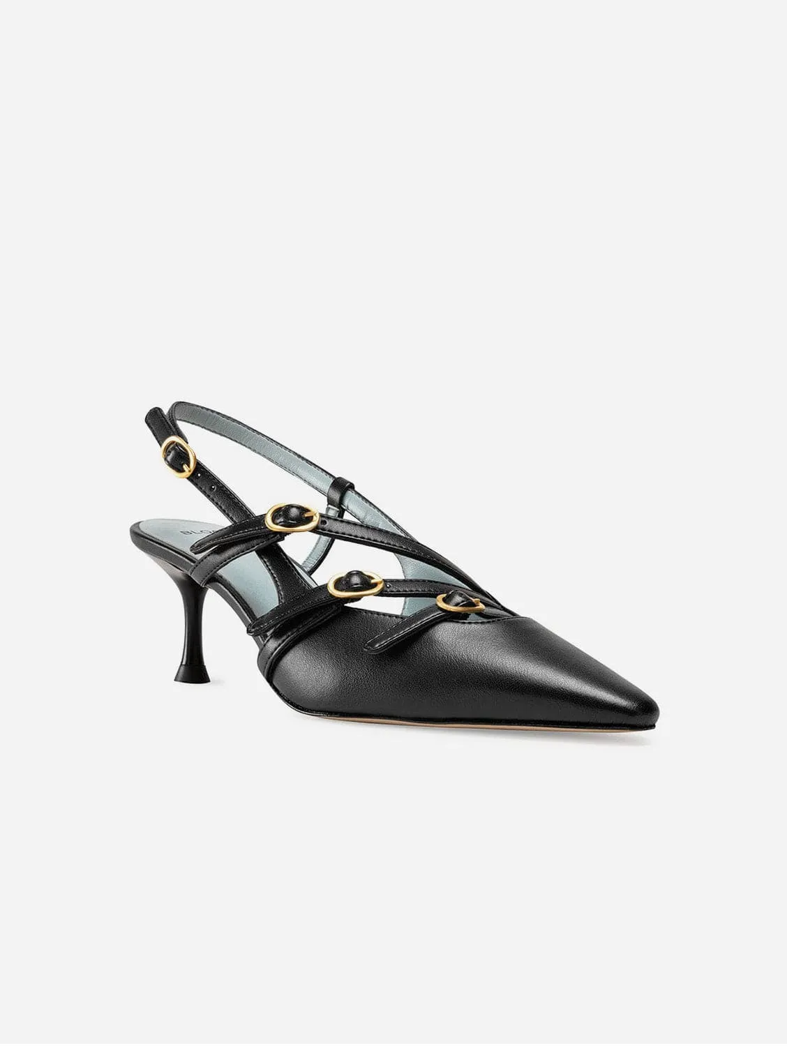 Escarpins Alice Vegan à bride en similicuir de pomme | Noir