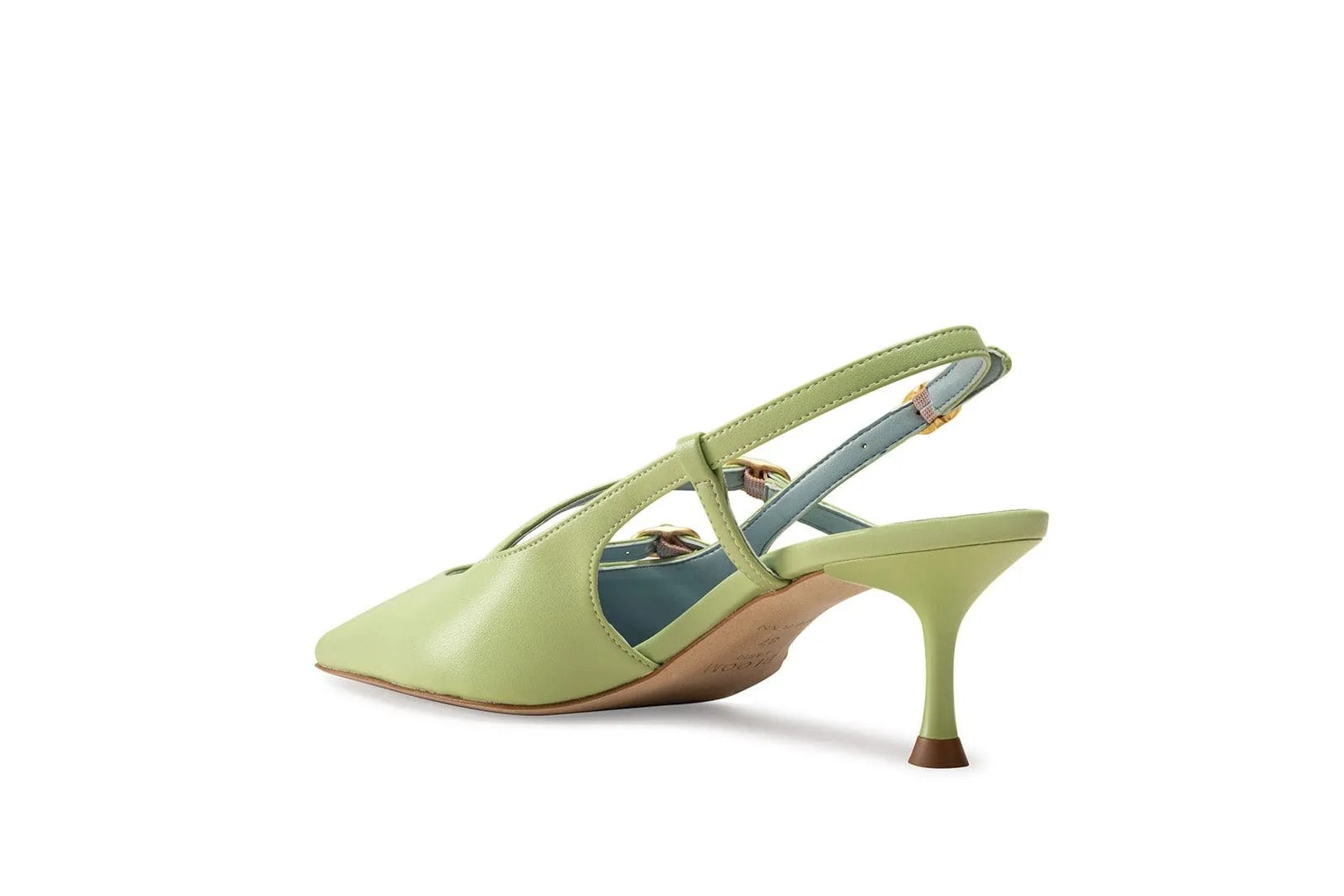 Escarpins Alice Vegan à bride en similicuir de pomme | Vert