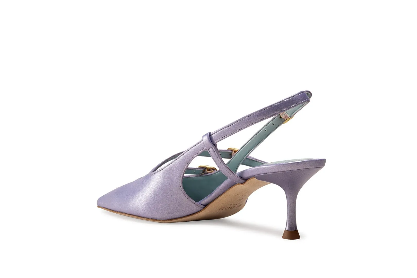 Escarpins Alice Vegan en Cuir de Pomme à Lanières | Violet Iridescent