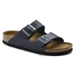 Arizona Flats en Cuir Huilé Bleu