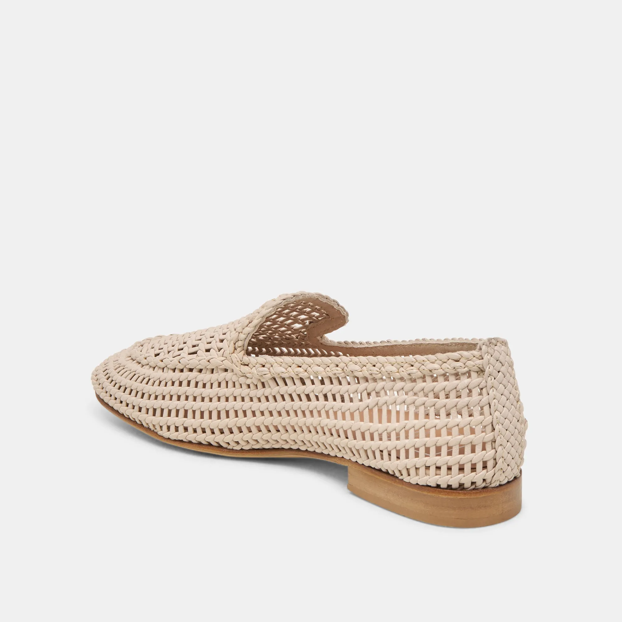 ARMOND FLATS CUIR TISSÉ OSSEIN