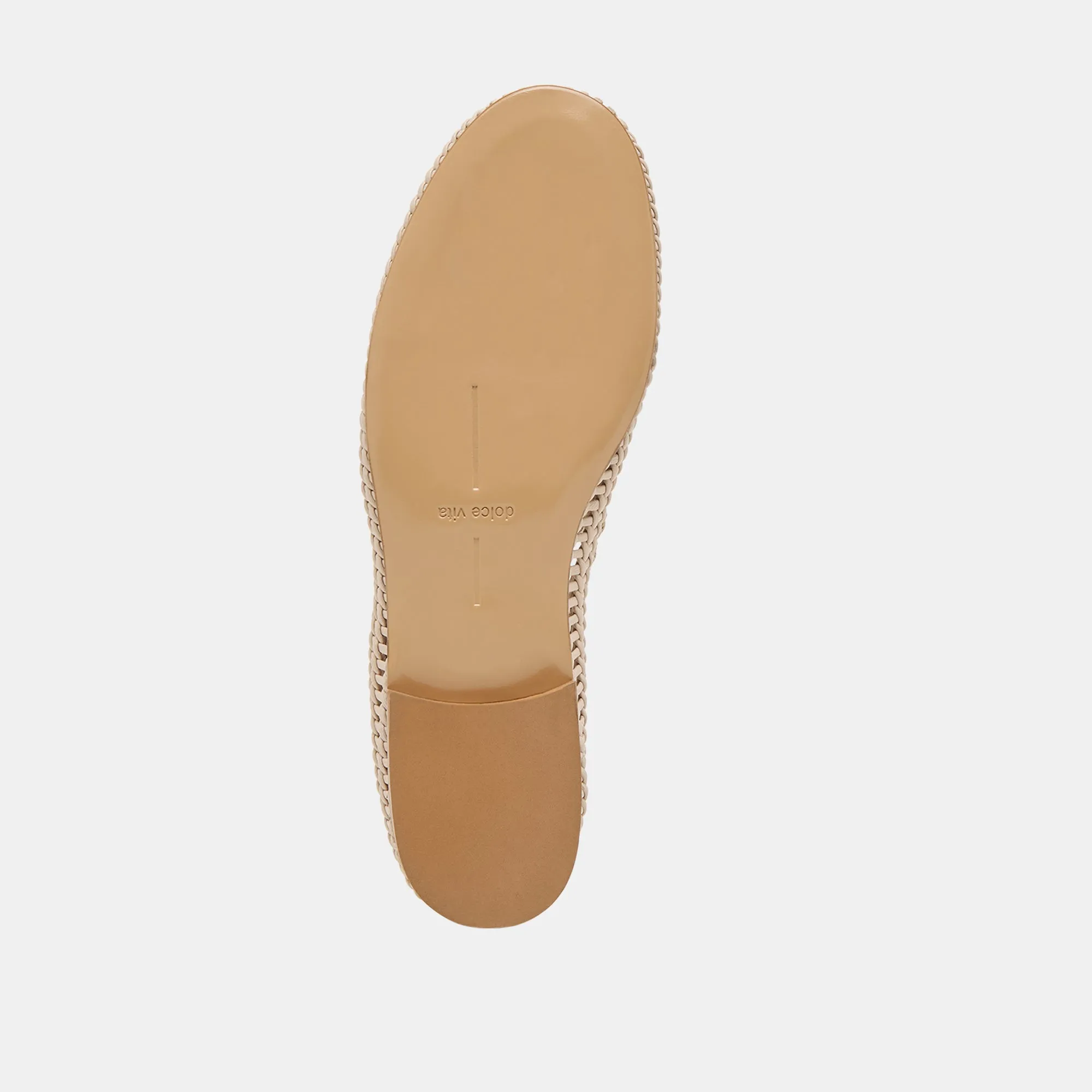 ARMOND FLATS CUIR TISSÉ OSSEIN