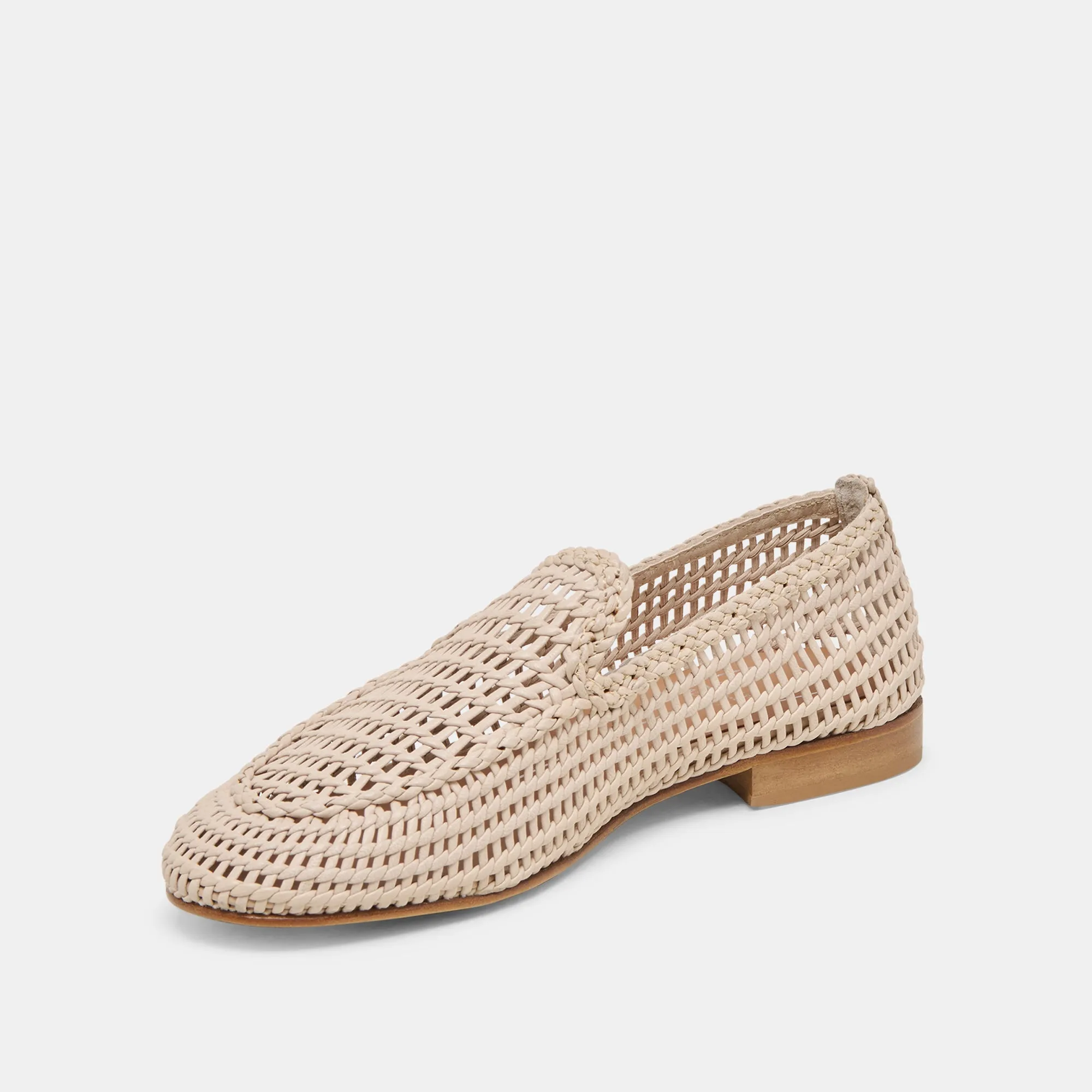 ARMOND FLATS CUIR TISSÉ OSSEIN