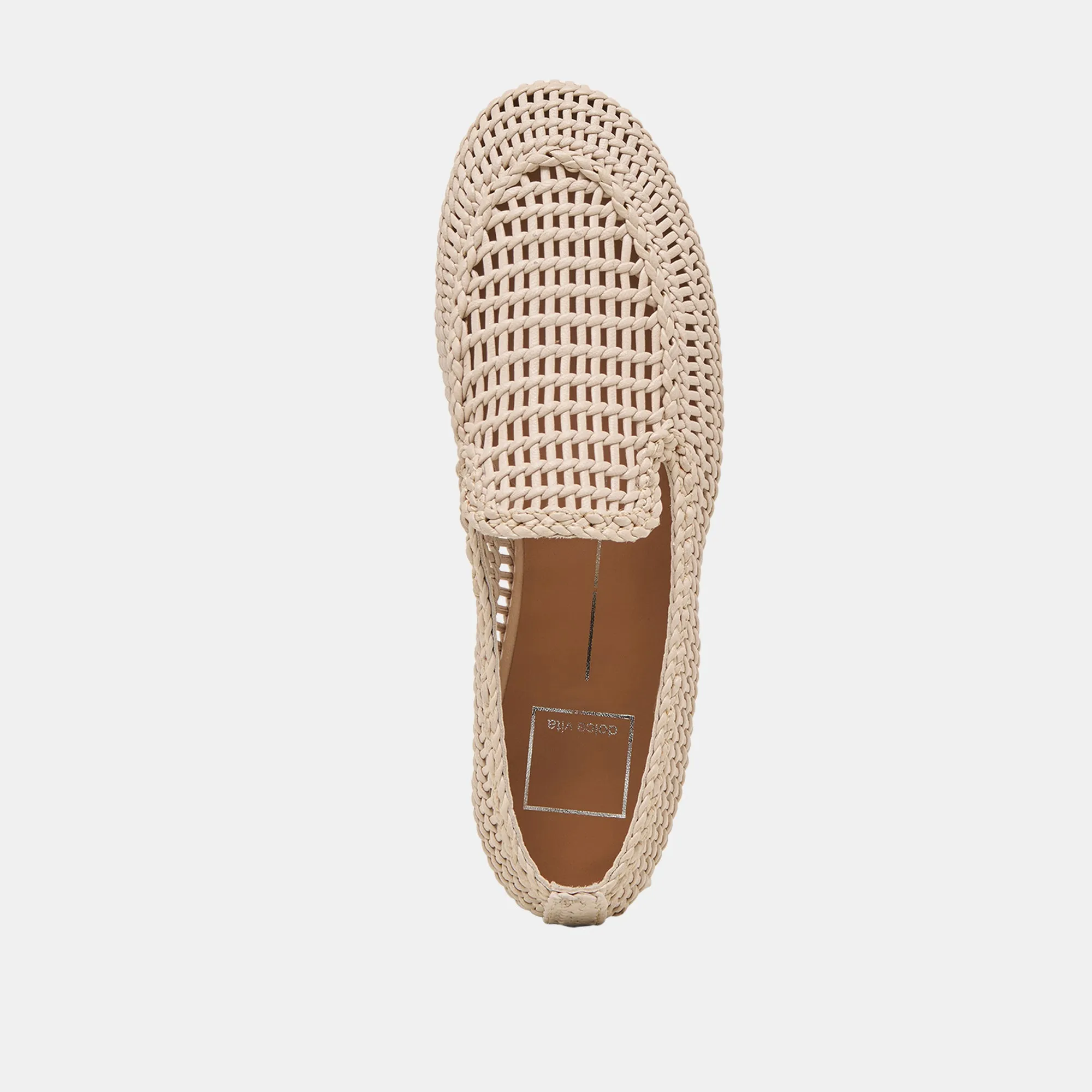 ARMOND FLATS CUIR TISSÉ OSSEIN