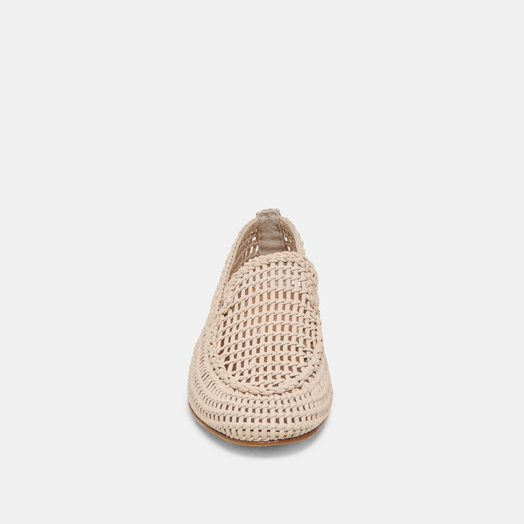 ARMOND FLATS CUIR TISSÉ OSSEIN