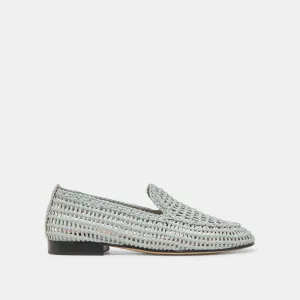 ARMOND FLATS BLEU CIEL CUIR TRESSÉ