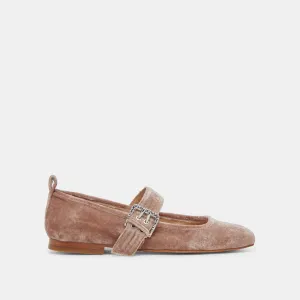 ARORA BALLERINES VELOURS ROSE