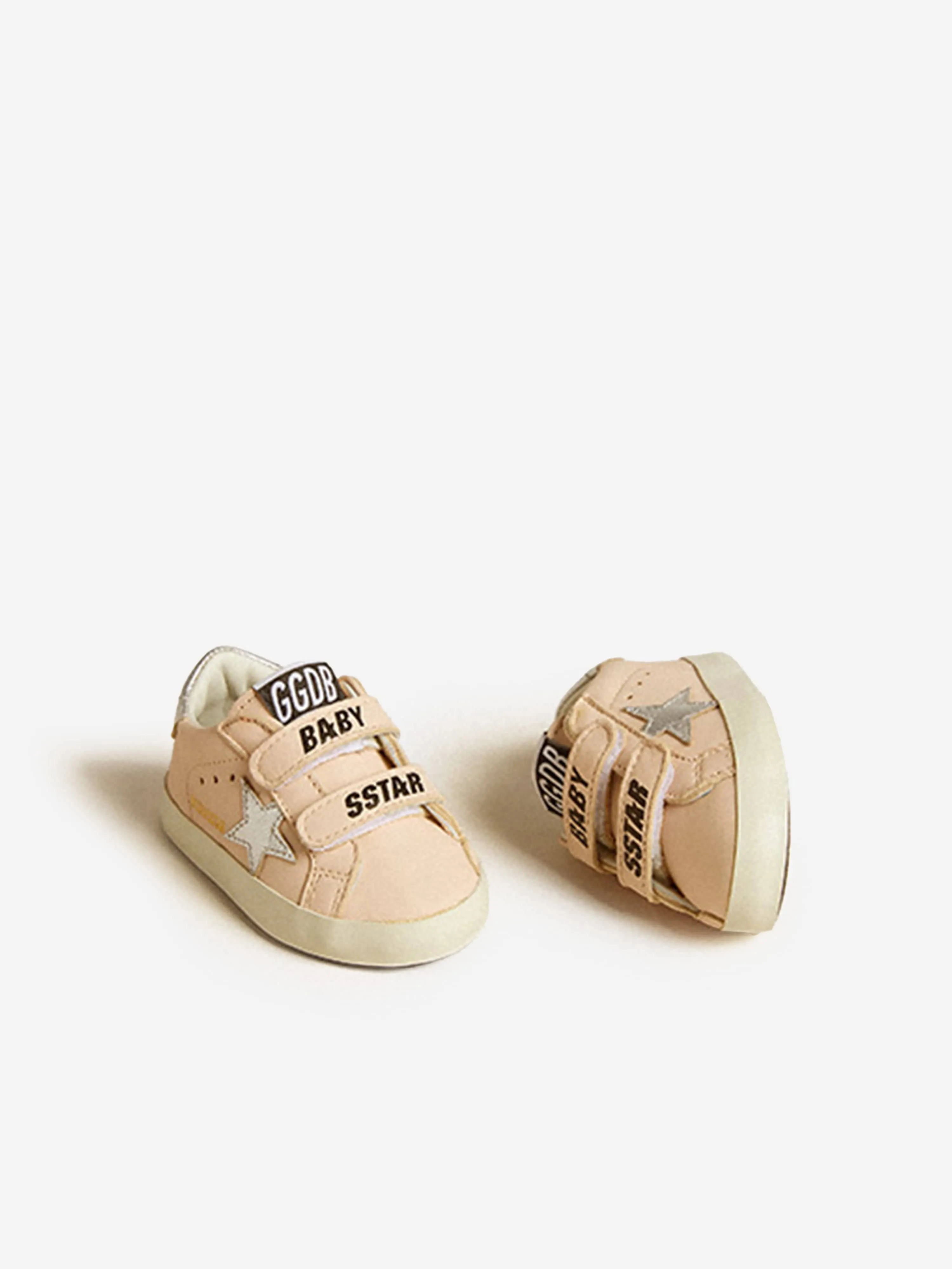 Baskets en cuir pour petites filles en rose