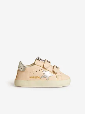 Baskets en cuir pour petites filles en rose