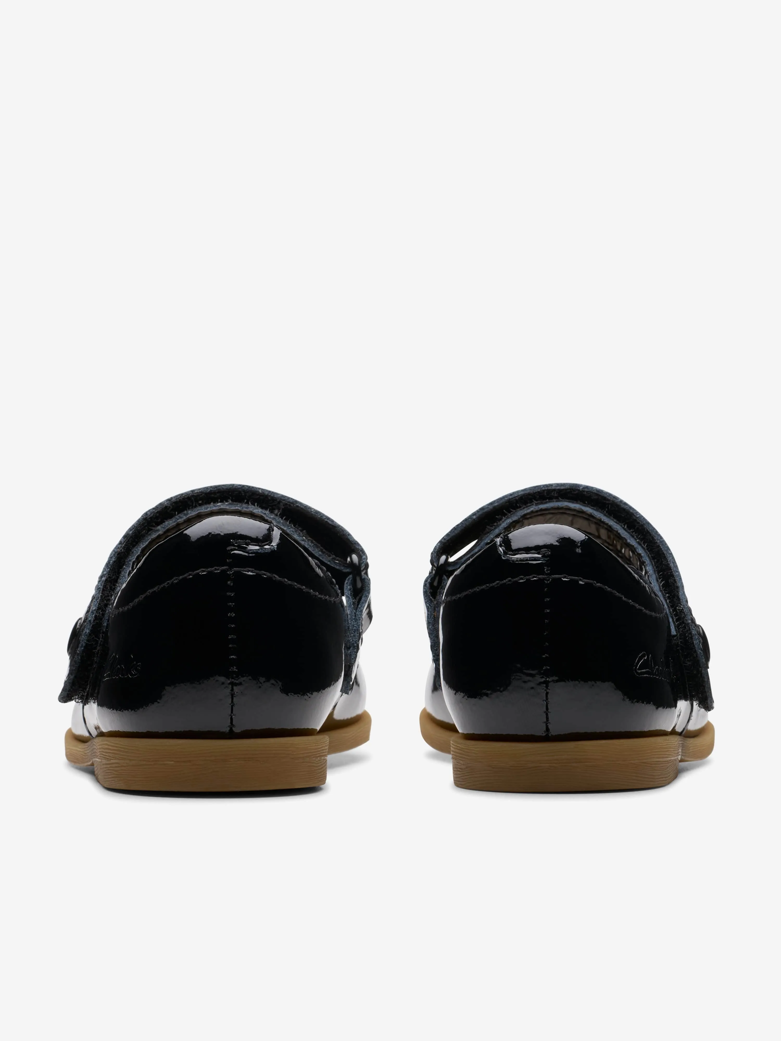 Chaussures Mary Jane à bout rond vernies pour bébé fille en noir