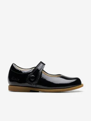 Chaussures Mary Jane à bout rond vernies pour bébé fille en noir