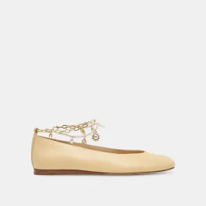 BAIDEN BALLET FLATS EN CUIR NATUREL CHAUD