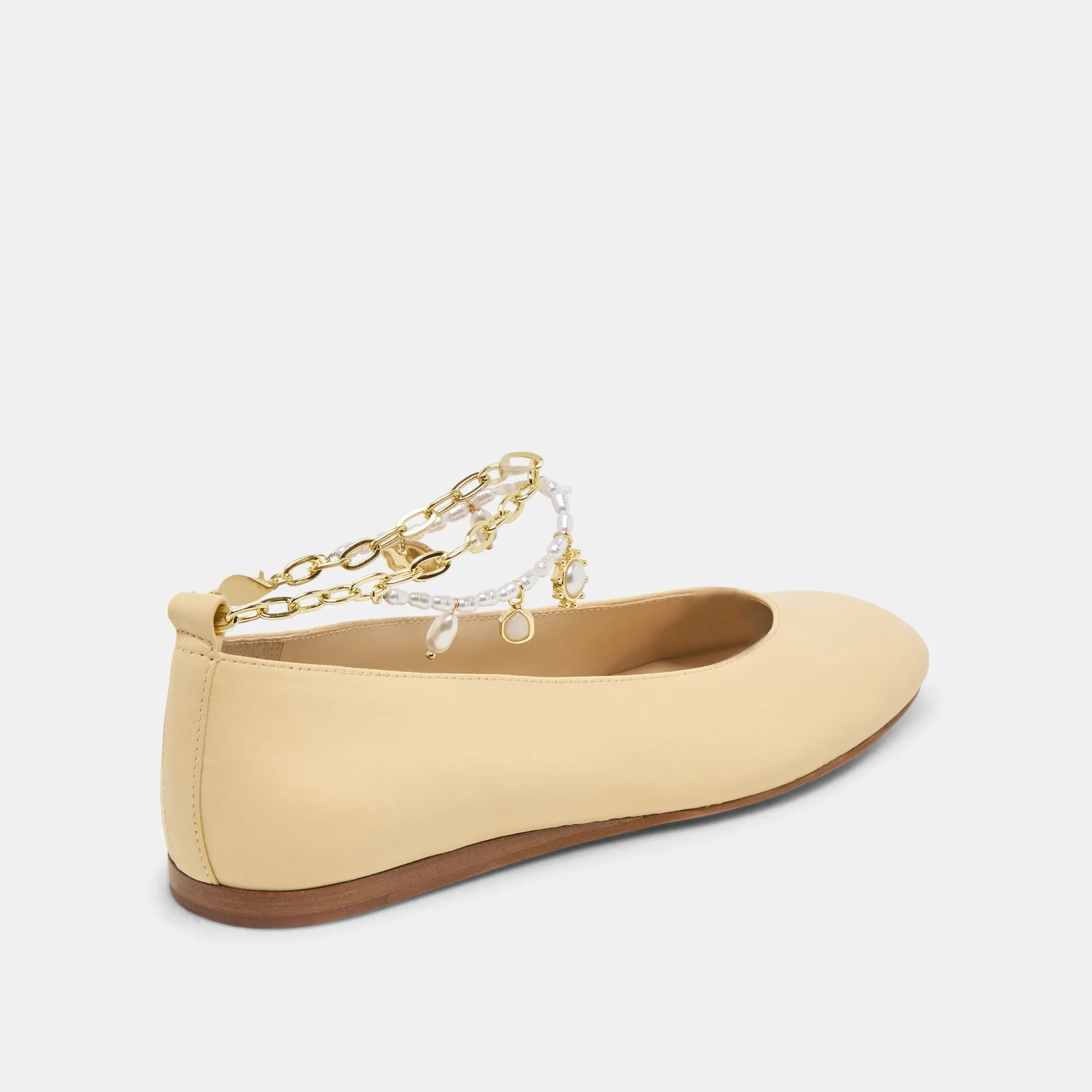 BAIDEN BALLET FLATS EN CUIR NATUREL CHAUD