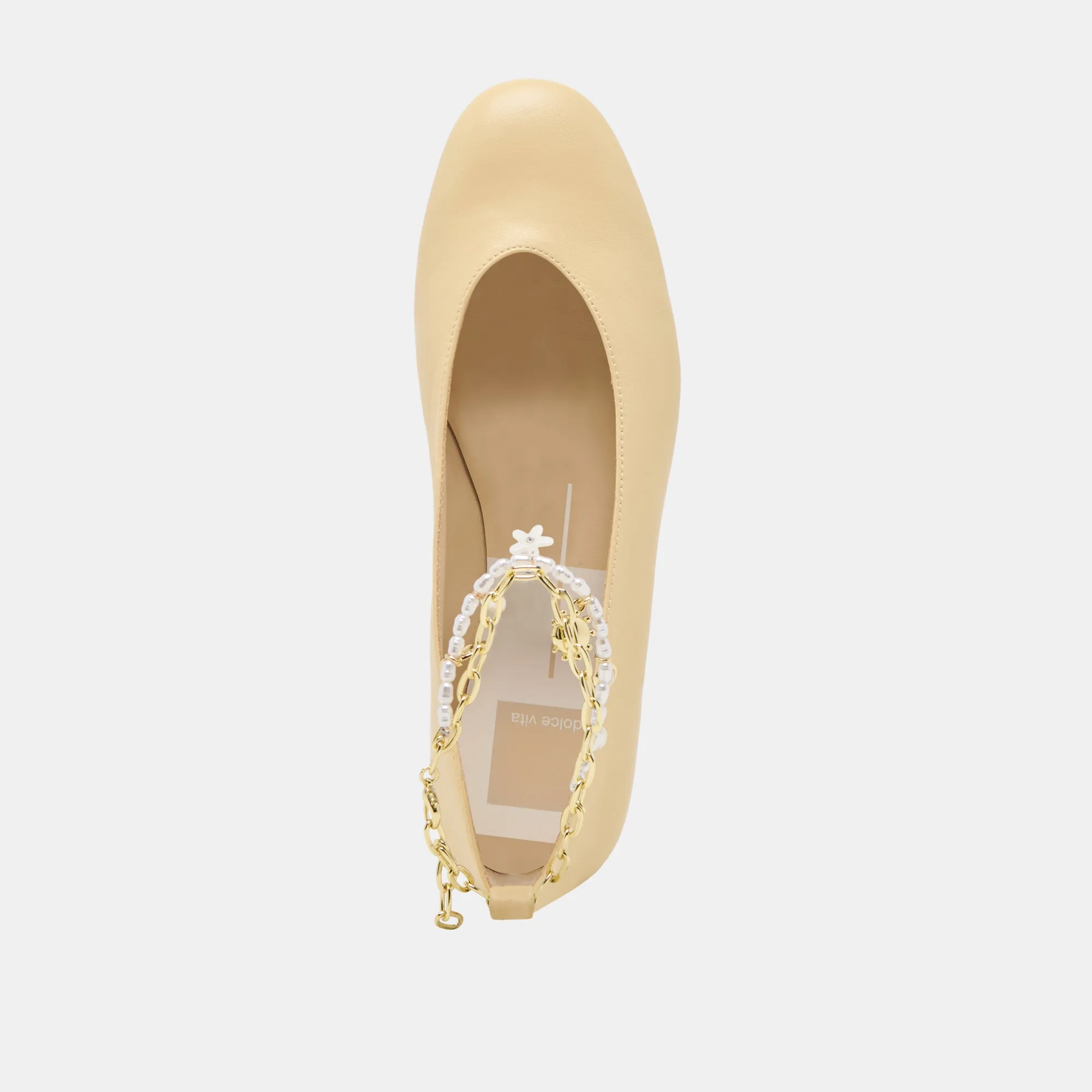 BAIDEN BALLET FLATS EN CUIR NATUREL CHAUD