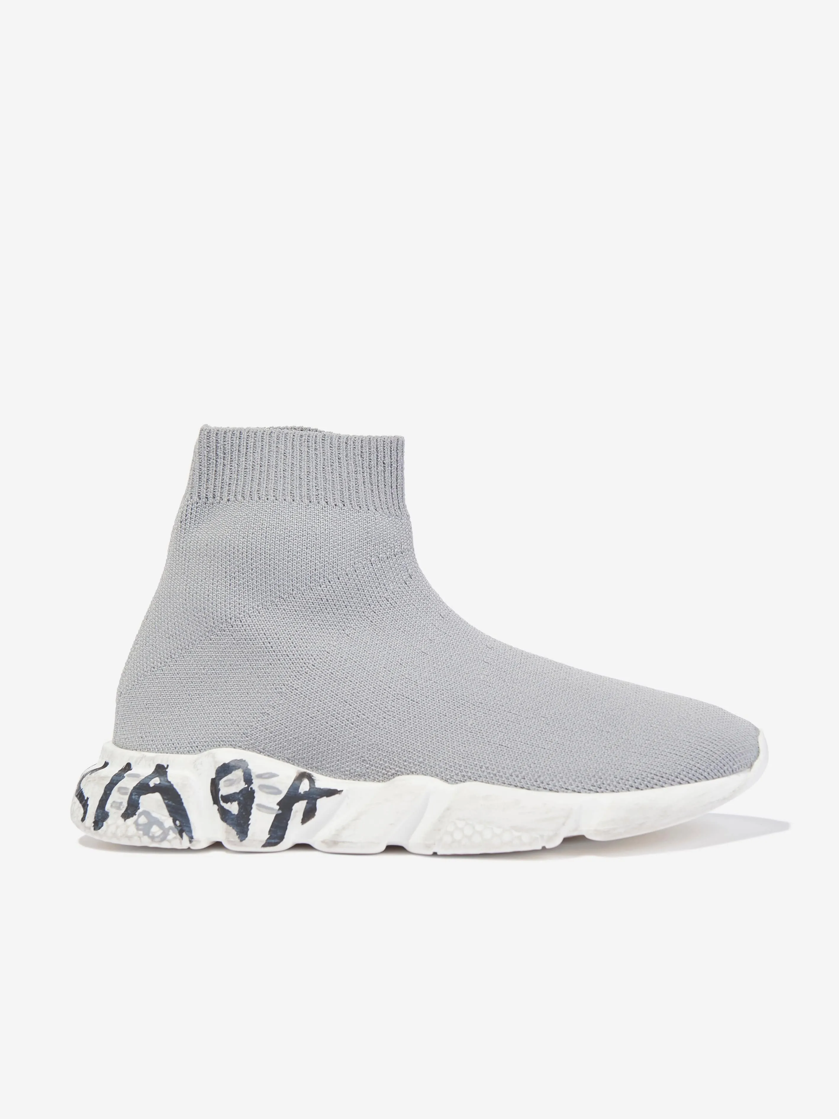 Balenciaga Kids Sole Graffiti Speed Trainers en Gris