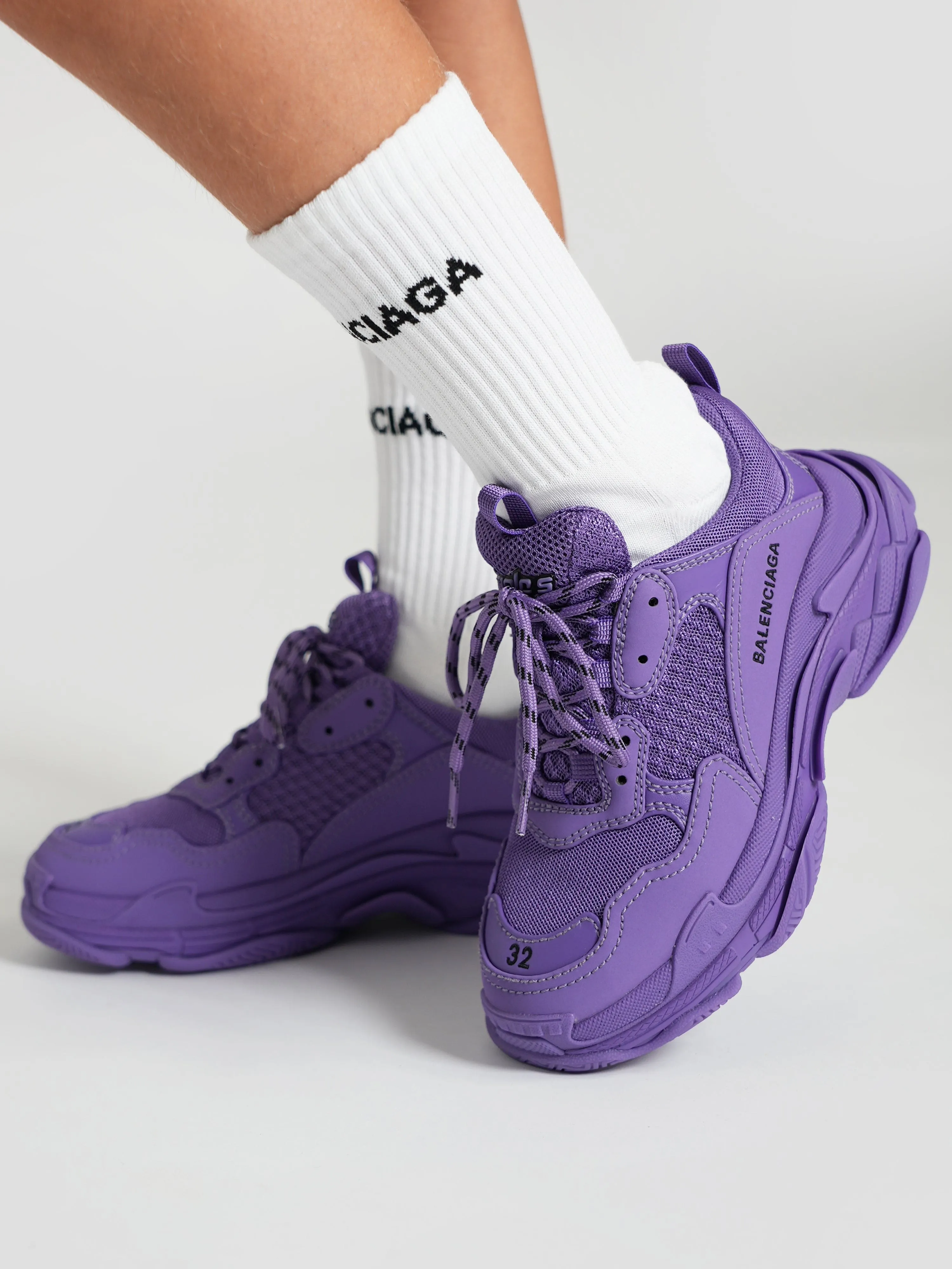 Balenciaga Kids Triple S Trainers en Violet