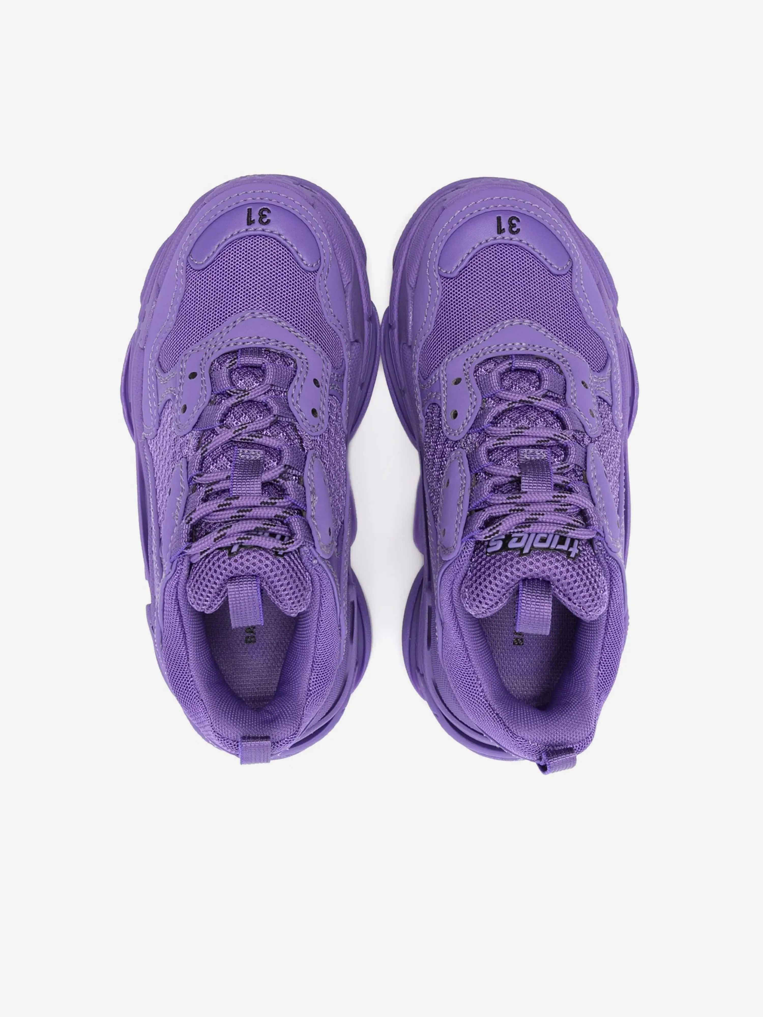 Balenciaga Kids Triple S Trainers en Violet
