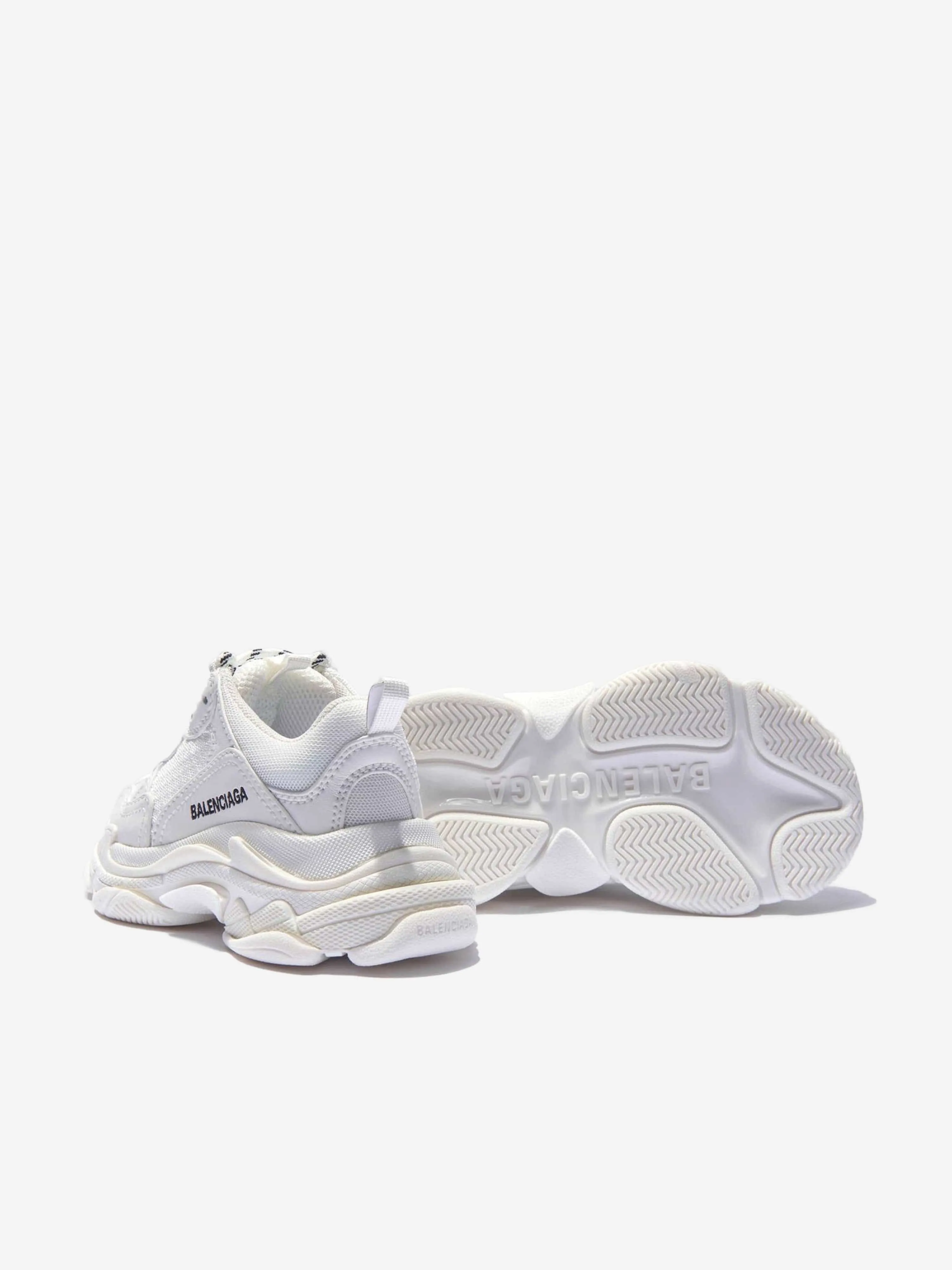 Balenciaga Kids Triple S Trainers en Blanc