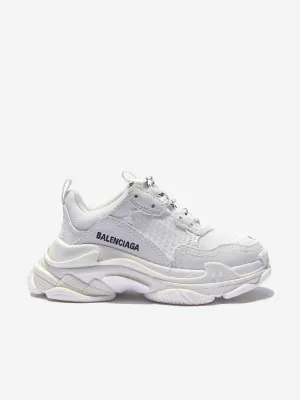 Balenciaga Kids Triple S Trainers en Blanc