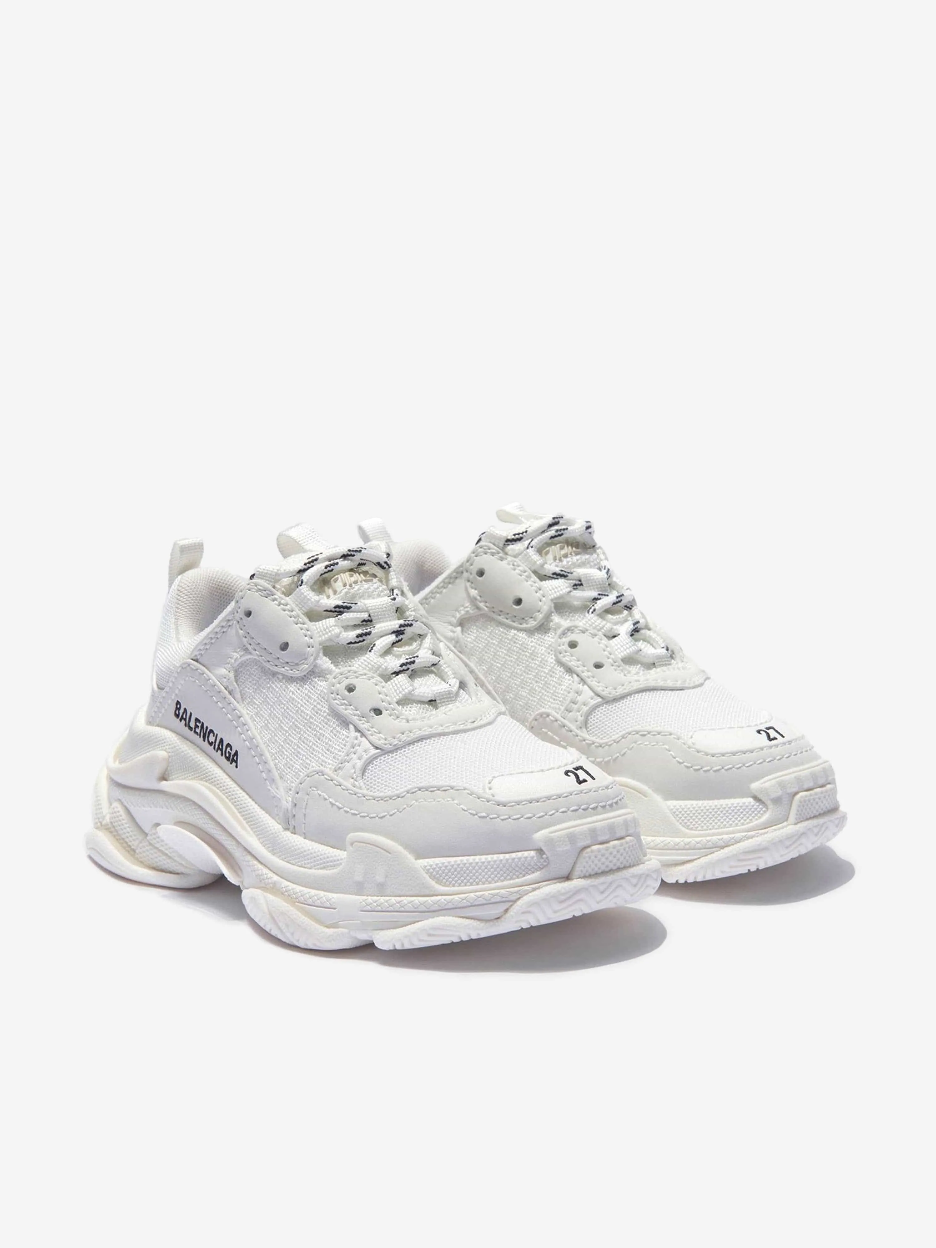 Balenciaga Kids Triple S Trainers en Blanc