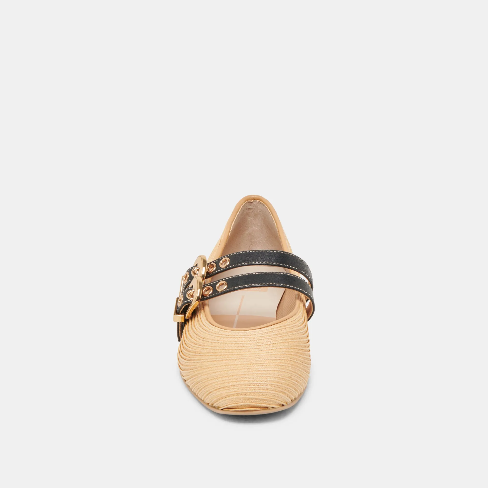 BAYLEE BALLERINES LARGES EN RAFFIA NATUREL