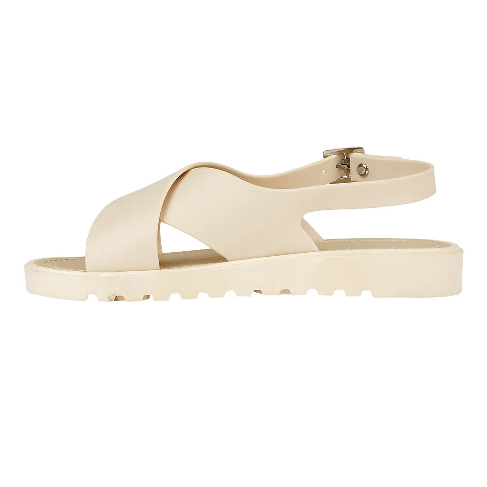 Chaussures plates beige