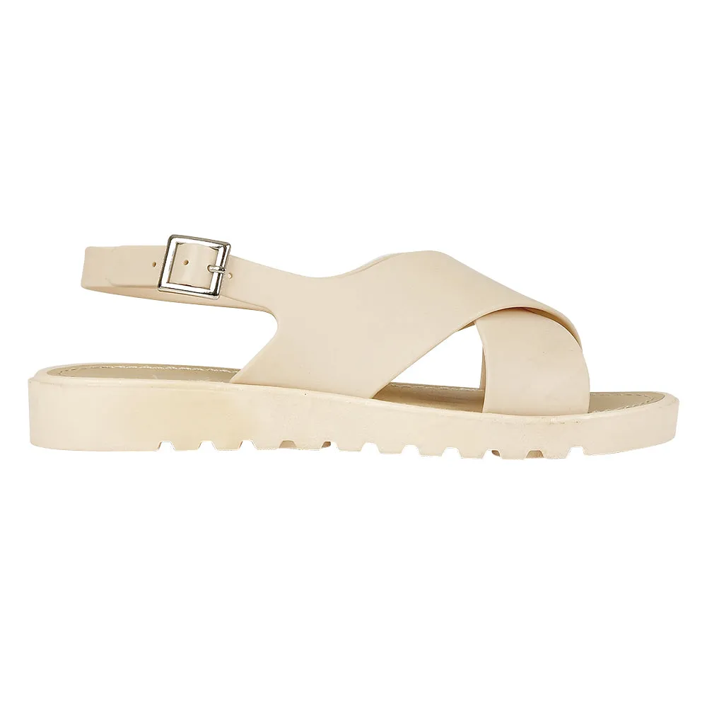 Chaussures plates beige