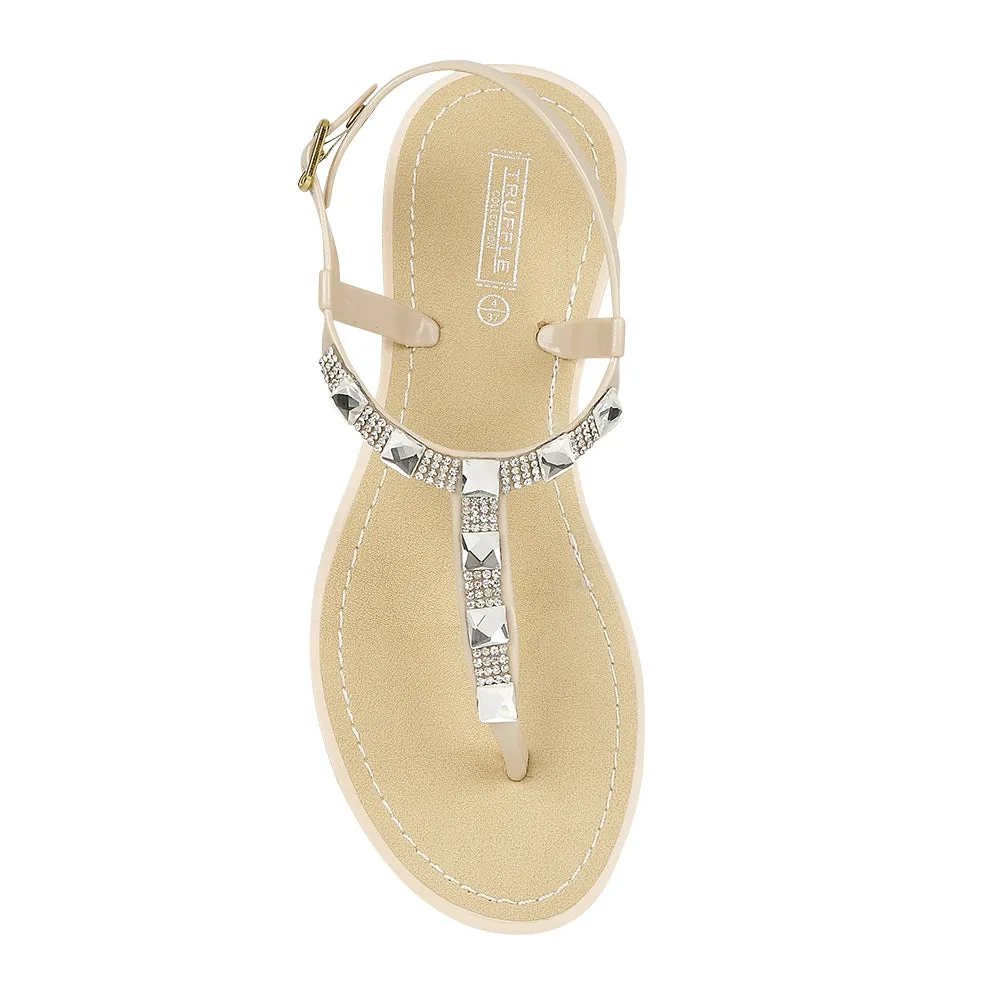 Chaussures plates beige