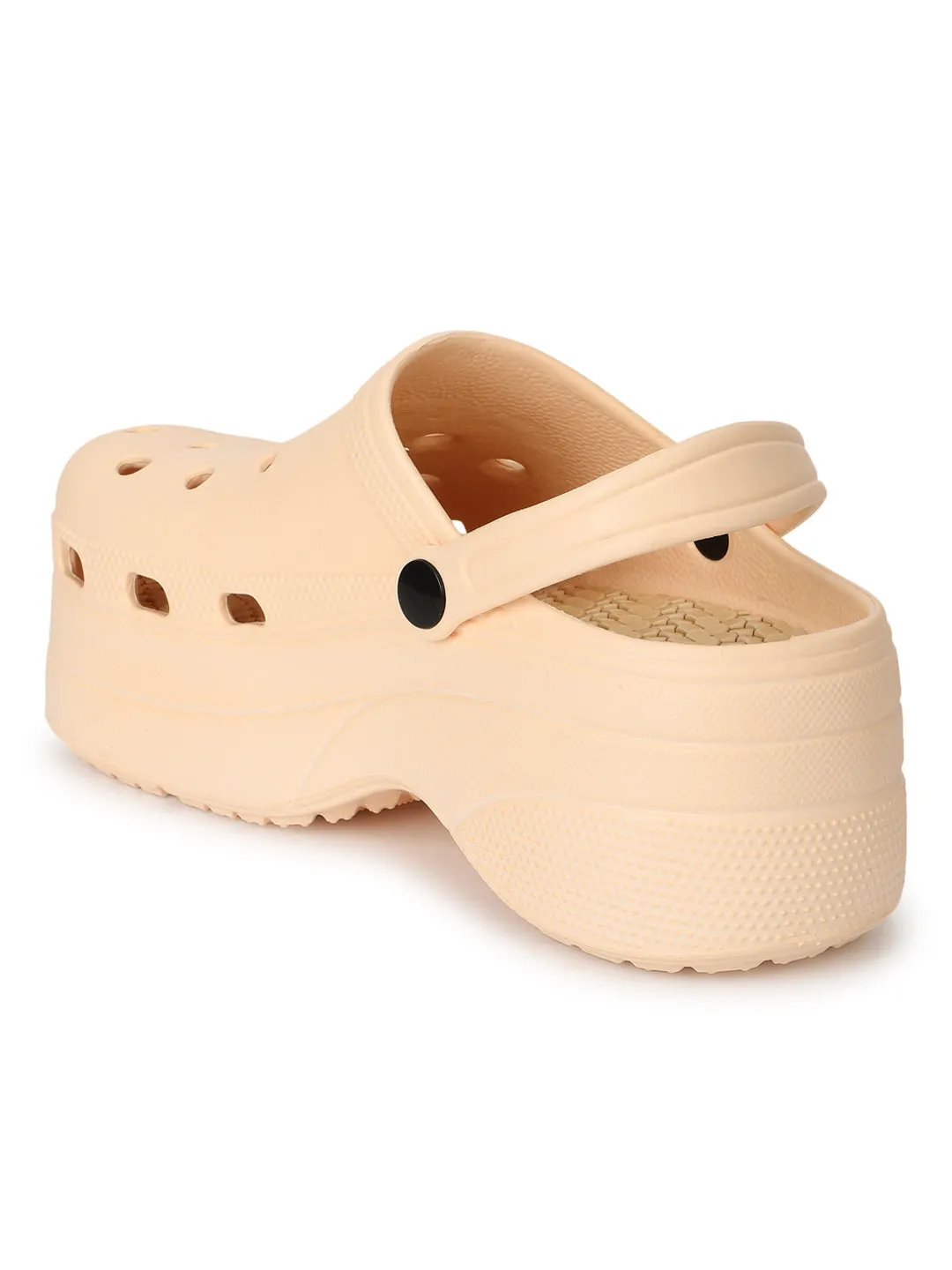 Mules en PU beige à enfiler style Croc (TC-RS3581-BEIG)