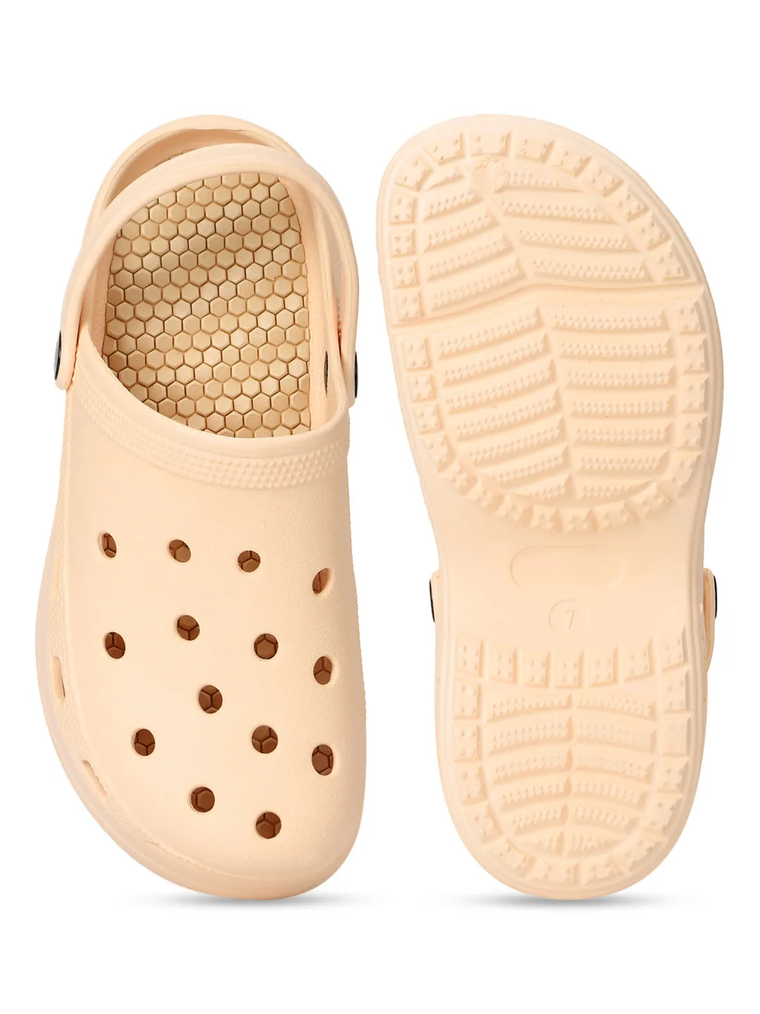 Mules en PU beige à enfiler style Croc (TC-RS3581-BEIG)