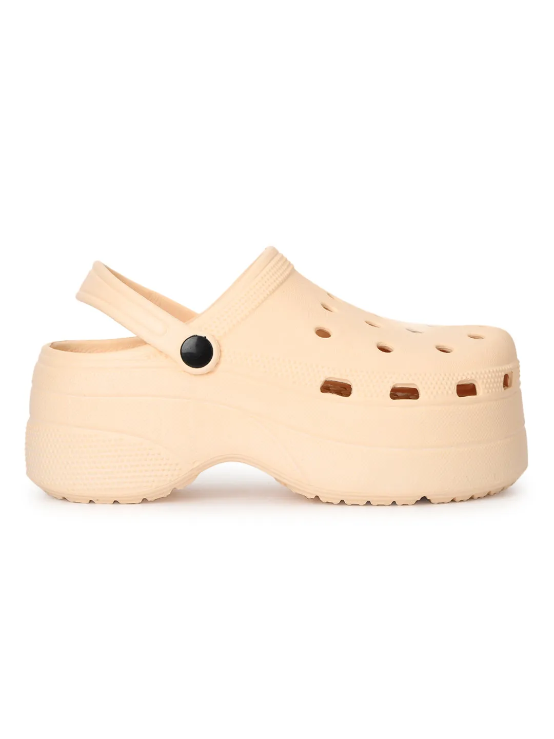 Mules en PU beige à enfiler style Croc (TC-RS3581-BEIG)