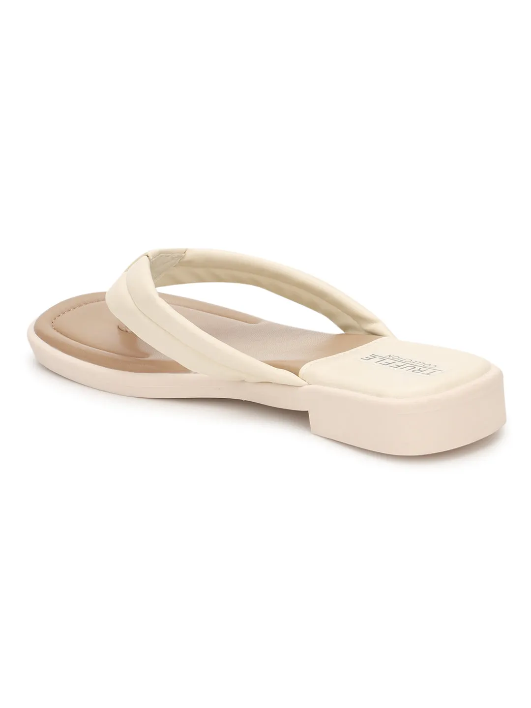 Ballerines en PU beige à enfiler (TC-RS3593-BEIG)