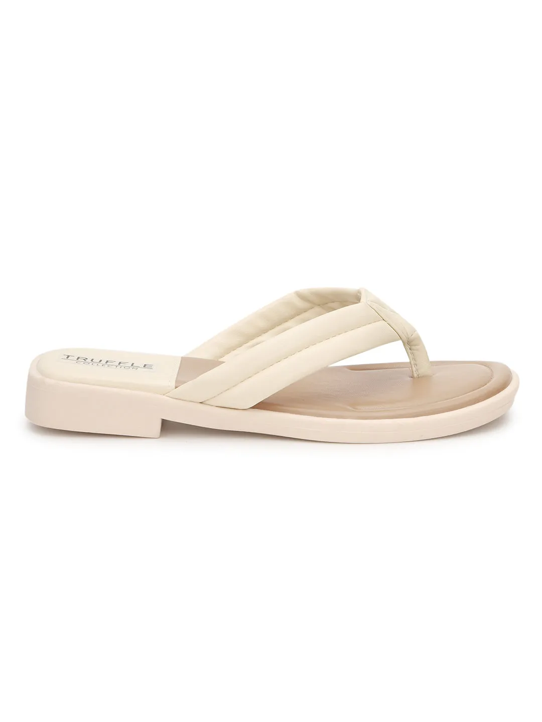 Ballerines en PU beige à enfiler (TC-RS3593-BEIG)