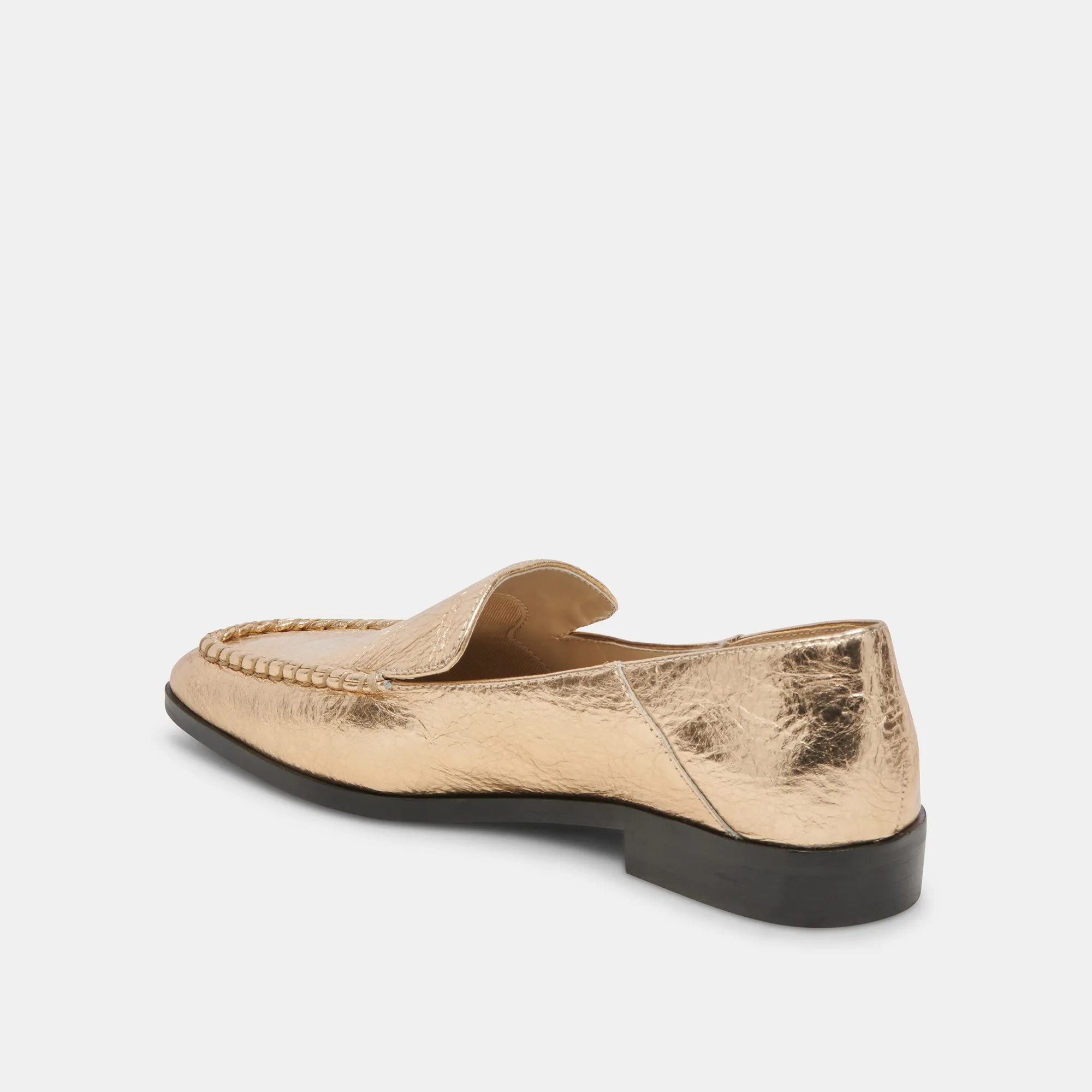 BENY FLATS CUIR DORÉ VIEILLI