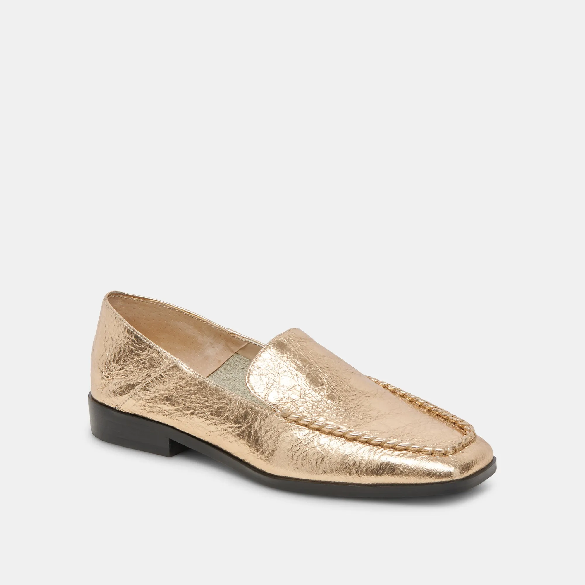 BENY FLATS CUIR DORÉ VIEILLI