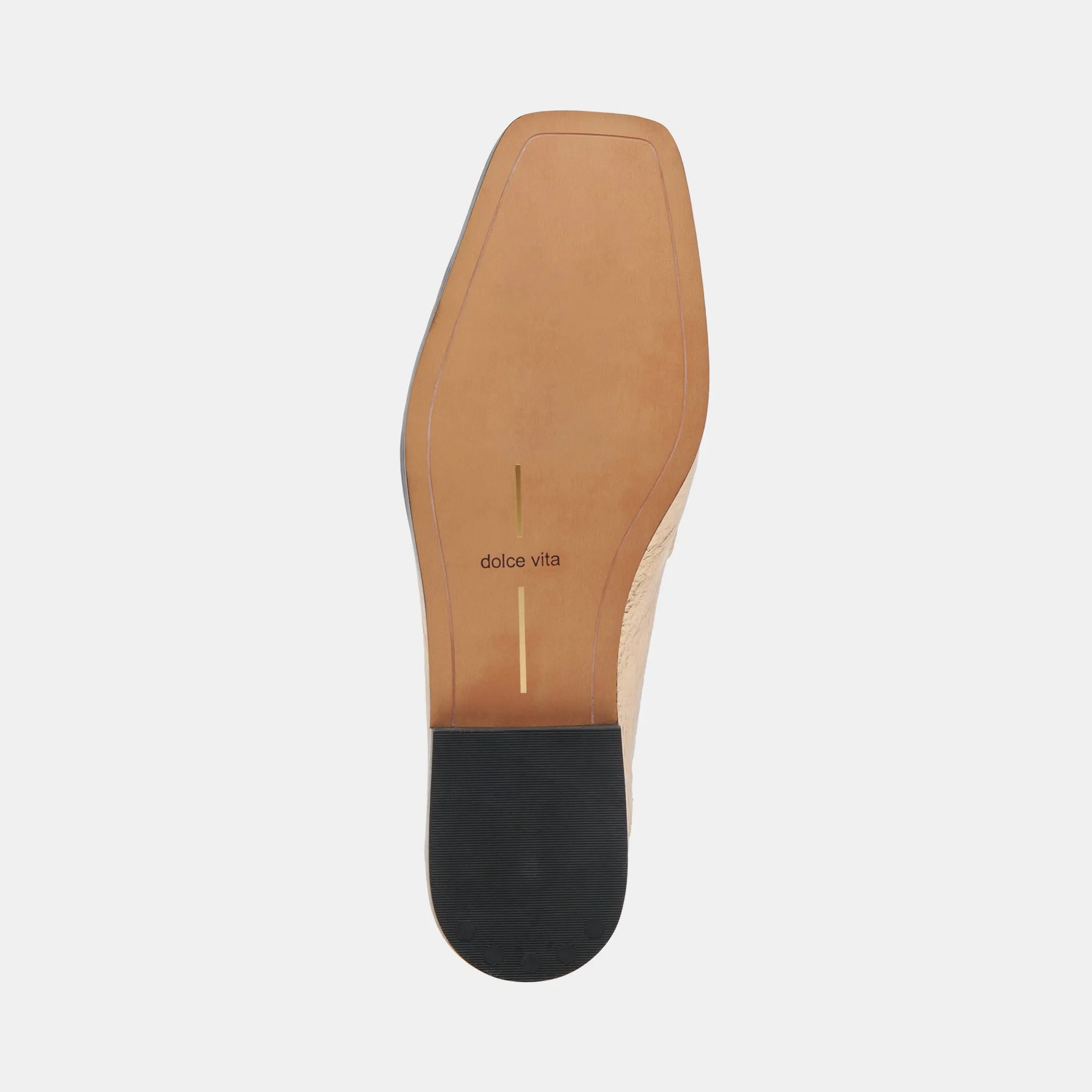 BENY FLATS CUIR DORÉ VIEILLI