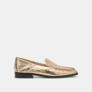 BENY FLATS CUIR DORÉ VIEILLI