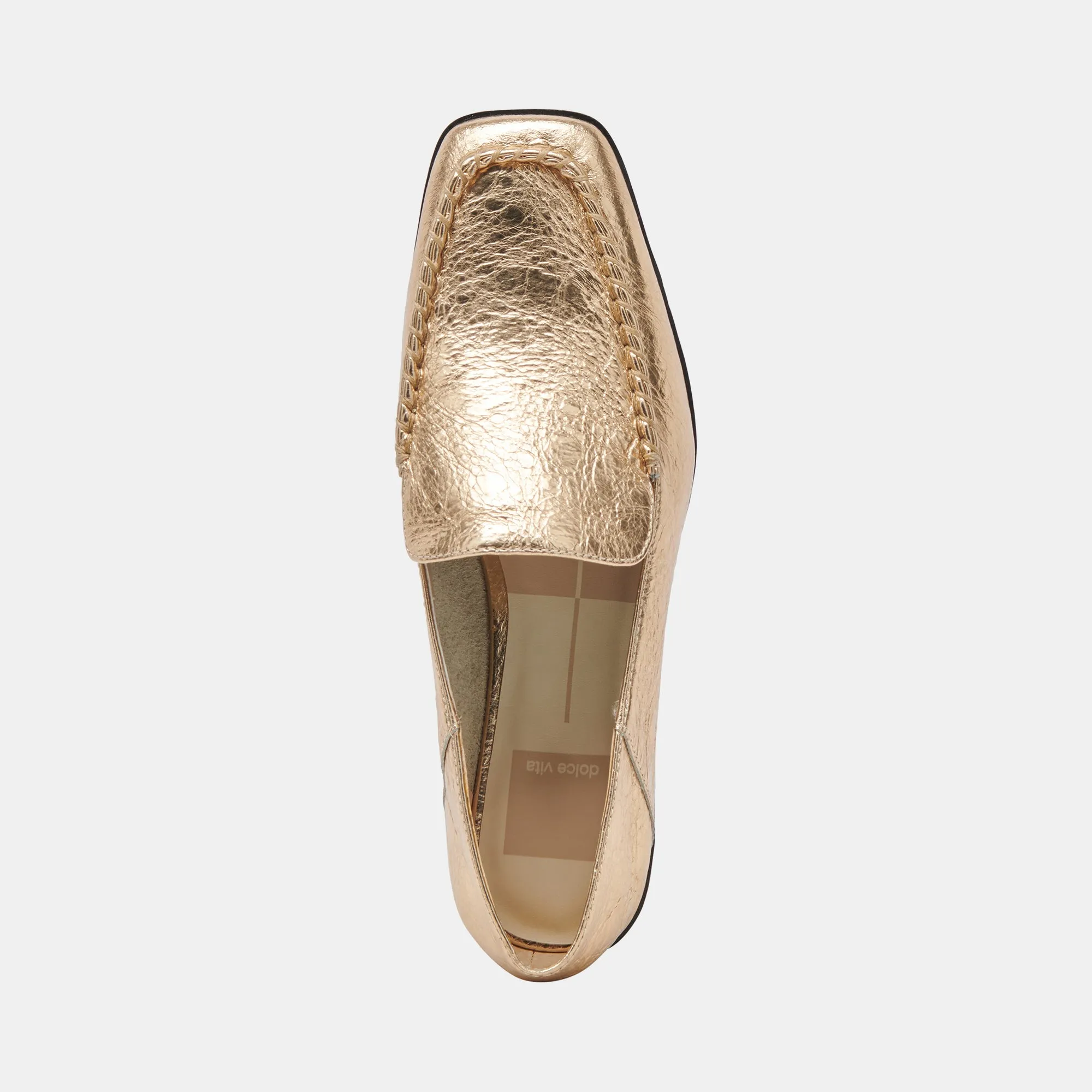 BENY FLATS CUIR DORÉ VIEILLI