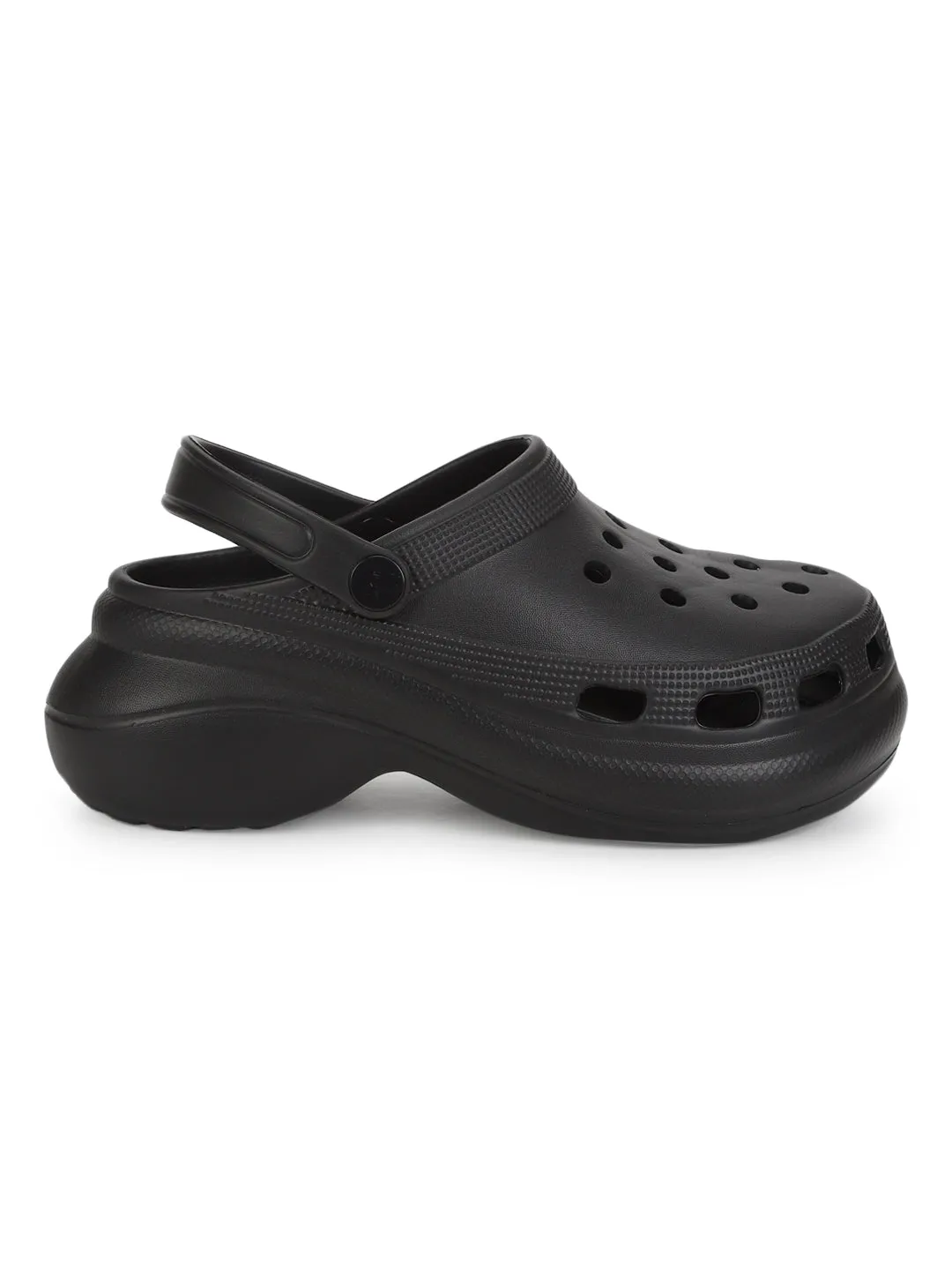Mules en PU noir style Crocs (TC-RS3479-BLK)